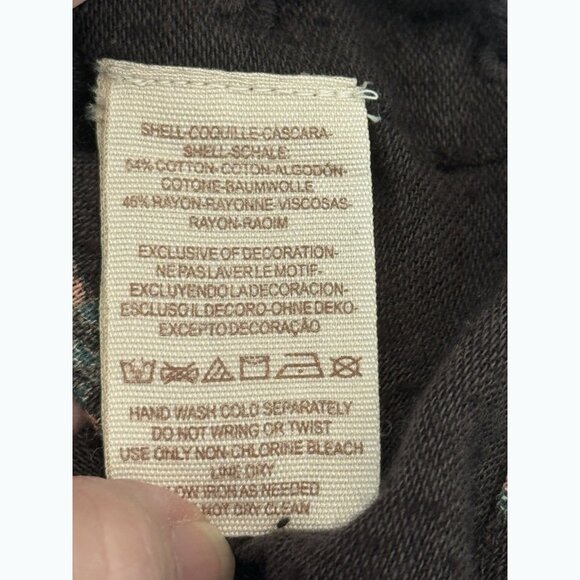 Free People Bandana Bandit Embroidered Peasant Top Size 6 Black Boho Festival - Picture 11 of 15